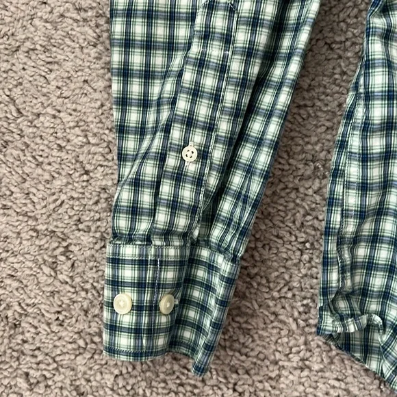 EUC Banana Republic Green and Blue Plaid Shirt - Medium - Picture 3 of 6